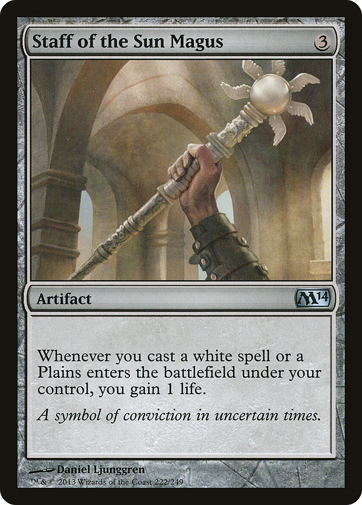 Staff of the Sun Magus (222) Foil - Magic 2014