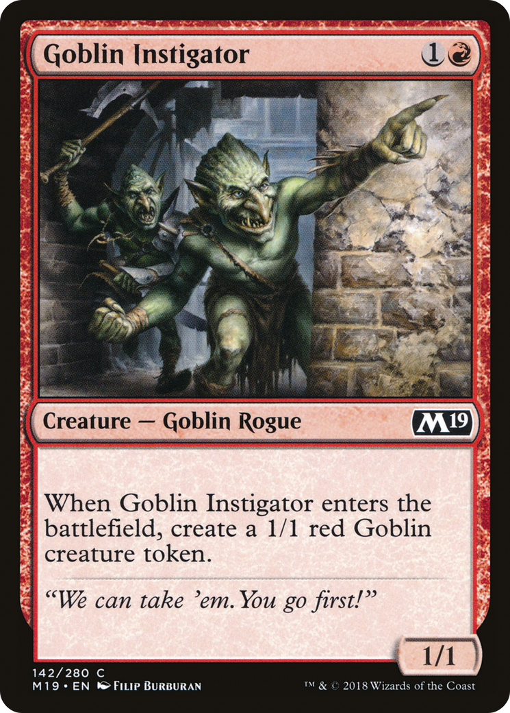 Goblin Instigator (142) - Core Set 2019