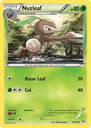 Nuzleaf (6) Reverse Holofoil - XY Flashfire