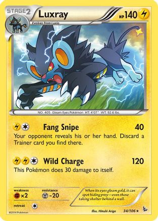 Luxray (34) Reverse Holofoil - XY Flashfire