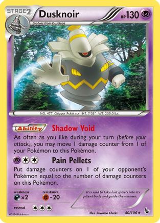 Dusknoir (40) Reverse Holofoil - XY Flashfire
