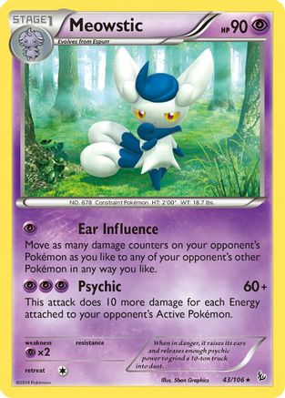 Meowstic (43) Reverse Holofoil - XY Flashfire