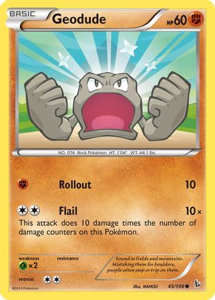 Geodude (45) Reverse Holofoil - XY Flashfire