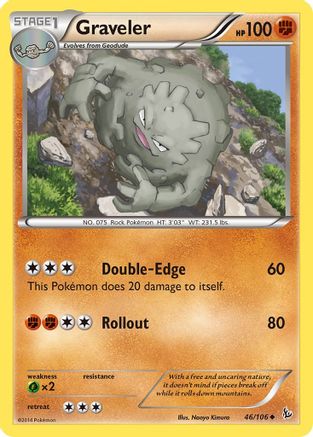 Graveler (46) Reverse Holofoil - XY Flashfire