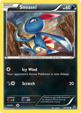 Sneasel (51) Reverse Holofoil - XY Flashfire