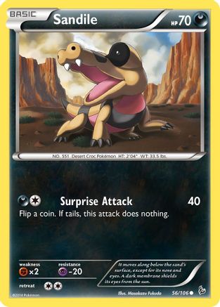 Sandile (56) Reverse Holofoil - XY Flashfire