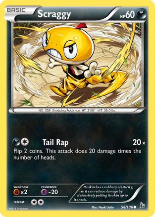 Scraggy (58) Reverse Holofoil - XY Flashfire