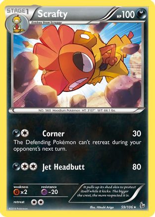 Scrafty (59) Reverse Holofoil - XY Flashfire