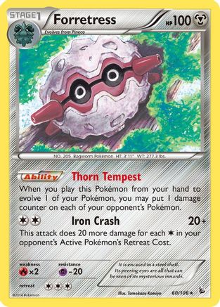 Forretress (60) Reverse Holofoil - XY Flashfire