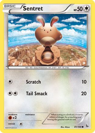 Sentret (81) Reverse Holofoil - XY Flashfire