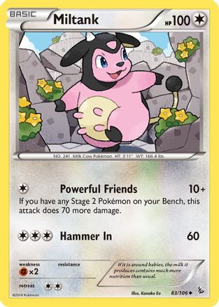 Miltank (83) Reverse Holofoil - XY Flashfire