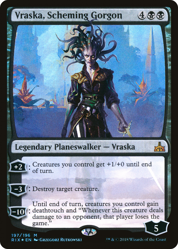 Vraska, Scheming Gorgon (197) Foil - Rivals of Ixalan