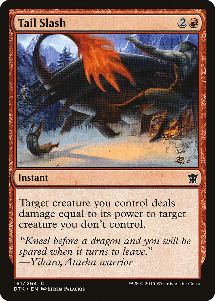 Tail Slash (161) Foil - Dragons of Tarkir