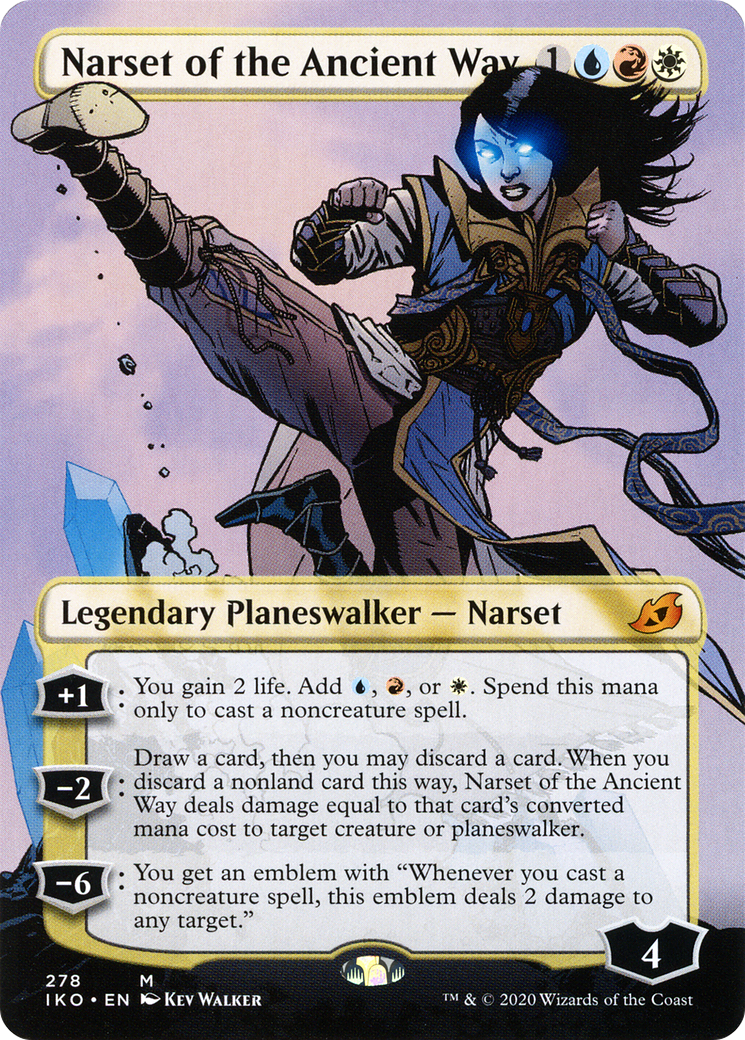 Narset of the Ancient Way (Borderless) (278) Foil - Ikoria: Lair of Behemoths