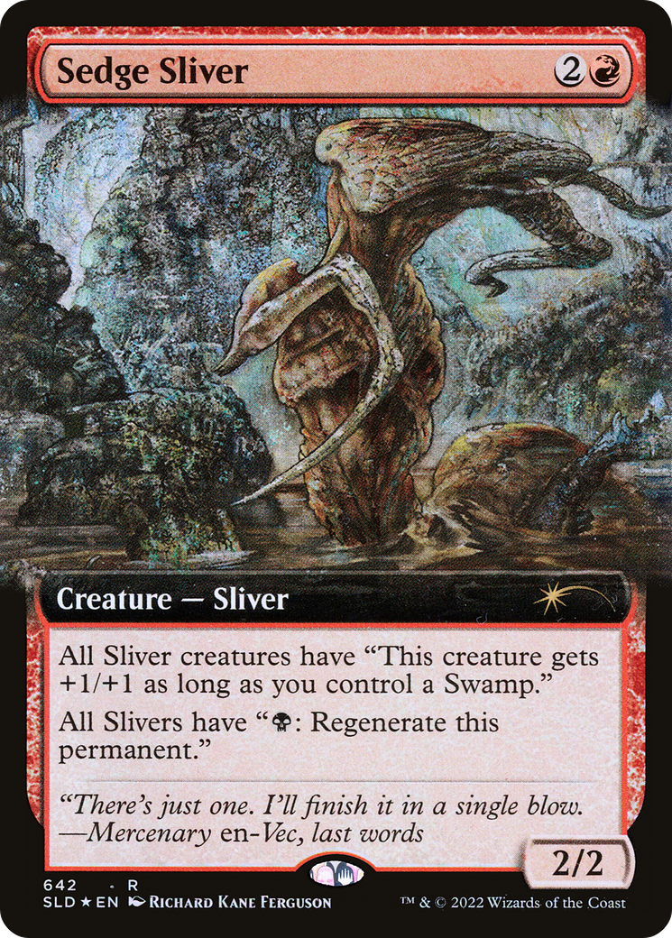 Sedge Sliver (Extended Art) (642) Foil - Secret Lair Drop