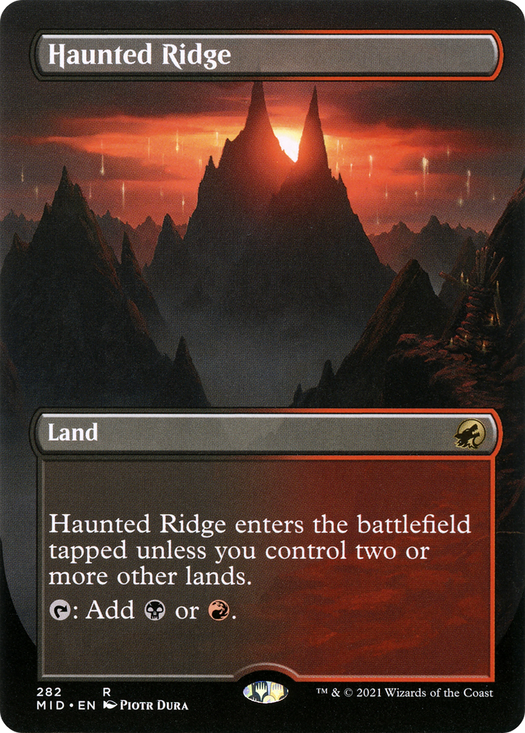Haunted Ridge (Borderless) (282) Foil - Innistrad: Midnight Hunt
