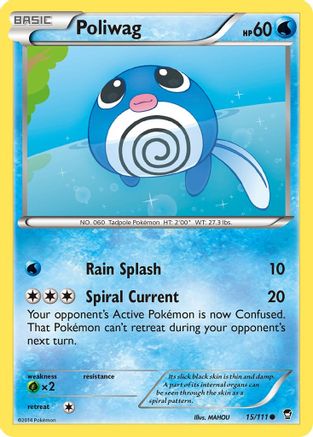 Poliwag (15) Reverse Holofoil - XY Furious Fists