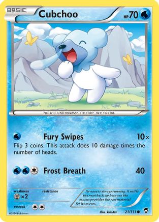 Cubchoo (21) Reverse Holofoil - XY Furious Fists