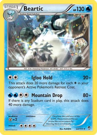 Beartic (22) Reverse Holofoil - XY Furious Fists