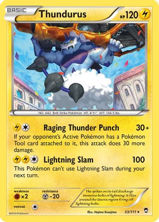 Thundurus (33) Reverse Holofoil - XY Furious Fists