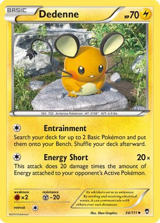 Dedenne (34) Reverse Holofoil - XY Furious Fists