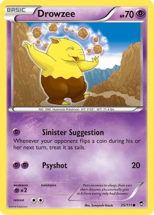 Drowzee (35) Reverse Holofoil - XY Furious Fists