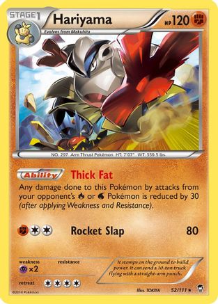 Hariyama (52) Reverse Holofoil - XY Furious Fists
