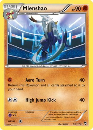 Mienshao (57) Reverse Holofoil - XY Furious Fists