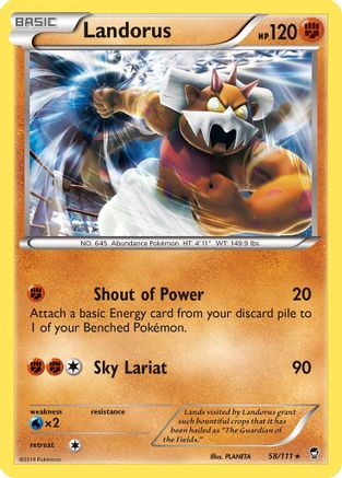 Landorus (58) Reverse Holofoil - XY Furious Fists