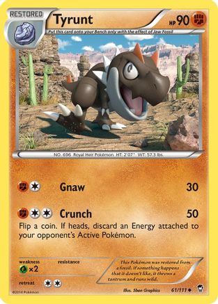Tyrunt (61) Reverse Holofoil - XY Furious Fists