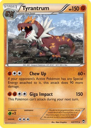 Tyrantrum (62) Reverse Holofoil - XY Furious Fists