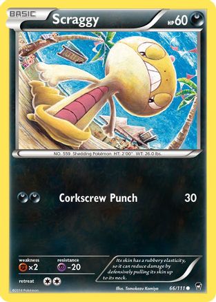 Scraggy (66) Reverse Holofoil - XY Furious Fists
