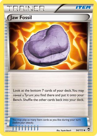 Jaw Fossil (94) Reverse Holofoil - XY Furious Fists