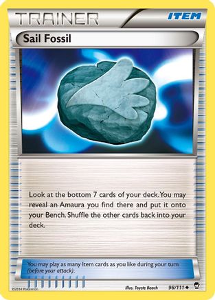 Sail Fossil (98) Reverse Holofoil - XY Furious Fists