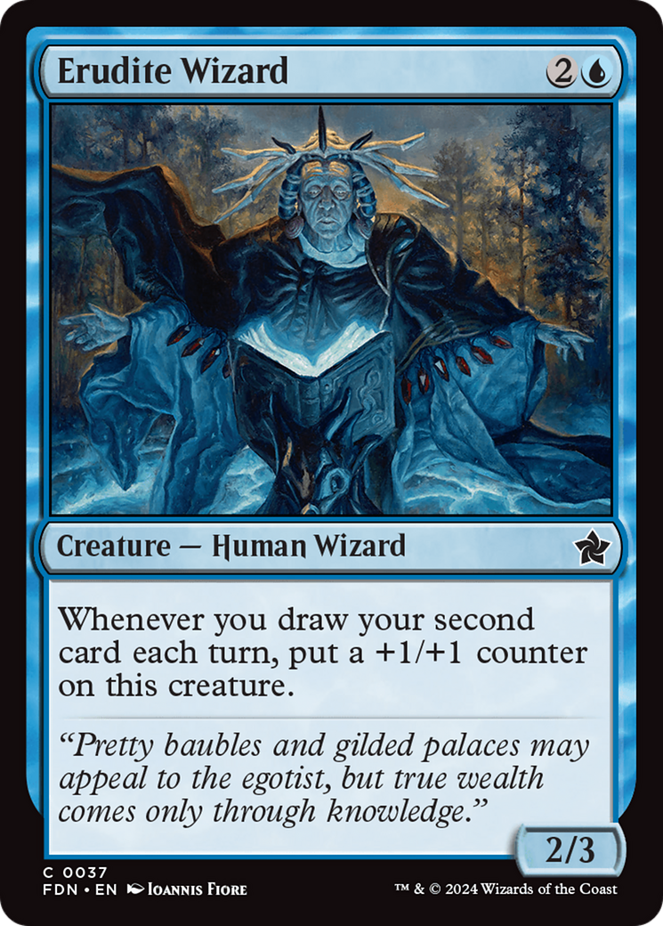Erudite Wizard (037) Foil - Foundations