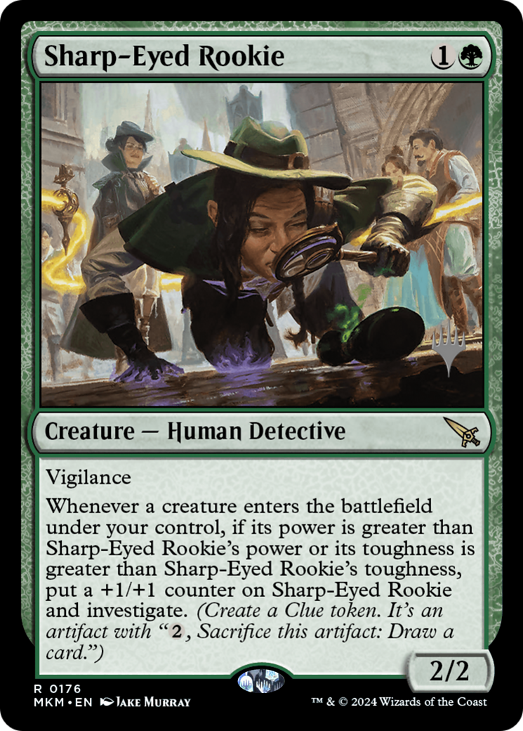 Sharp-Eyed Rookie (176) Foil - Murders at Karlov Manor Promos
