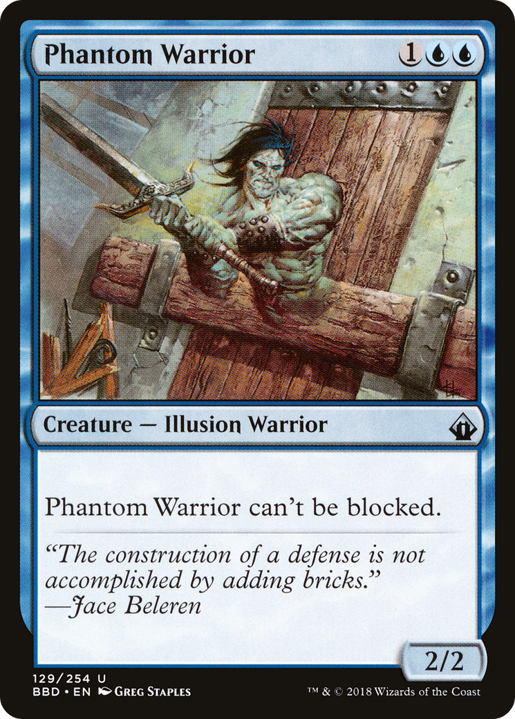 Phantom Warrior (129) Foil - Battlebond