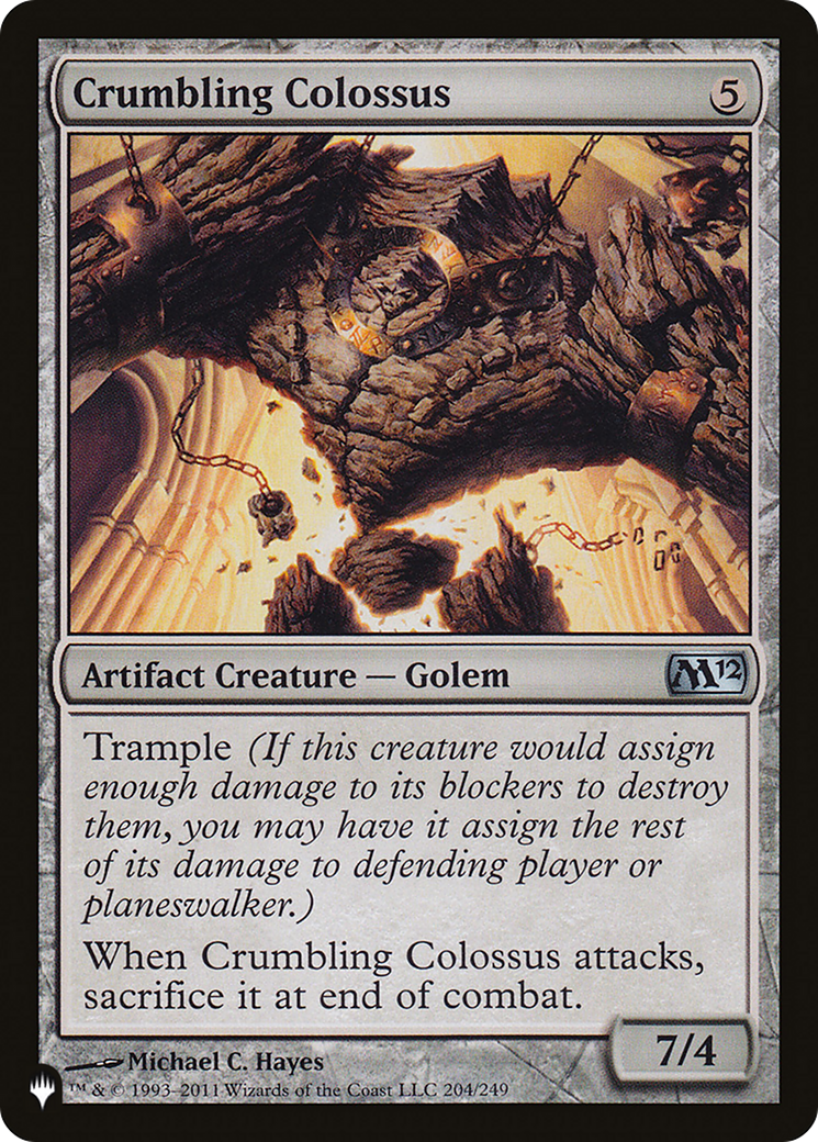 Crumbling Colossus (M12-204) - The List