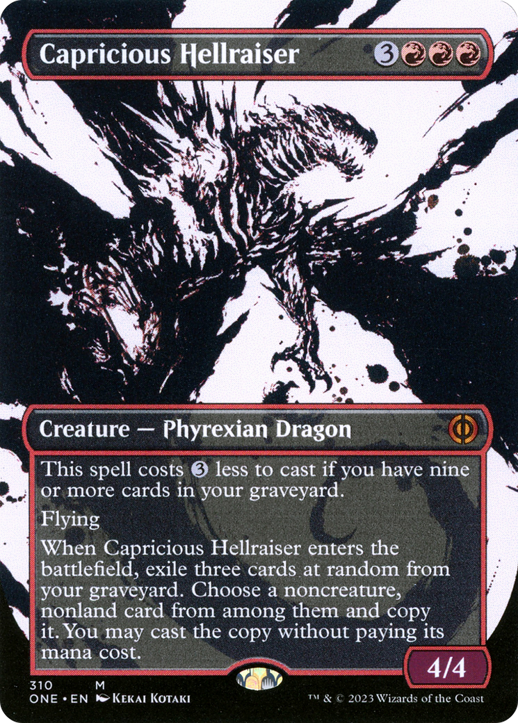 Capricious Hellraiser (Showcase) (310) Foil - Phyrexia: All Will Be One