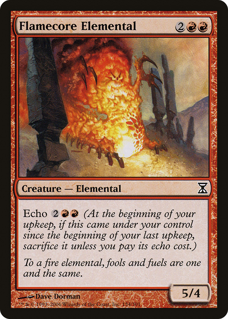 Flamecore Elemental (154) Foil - Time Spiral