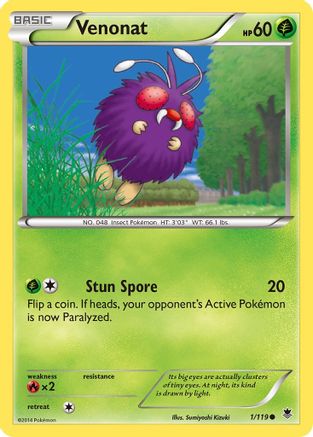Venonat (1) Reverse Holofoil - XY Phantom Forces