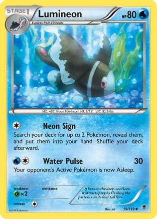 Lumineon (19) Reverse Holofoil - XY Phantom Forces