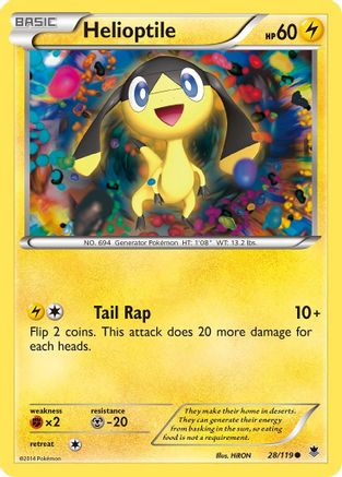 Helioptile (28) Reverse Holofoil - XY Phantom Forces