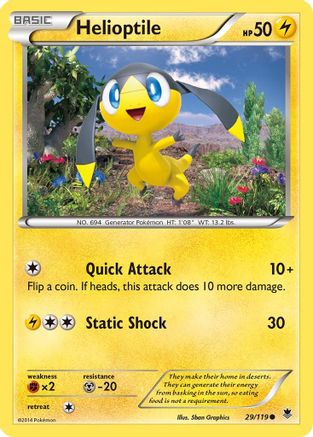 Helioptile (29) Reverse Holofoil - XY Phantom Forces