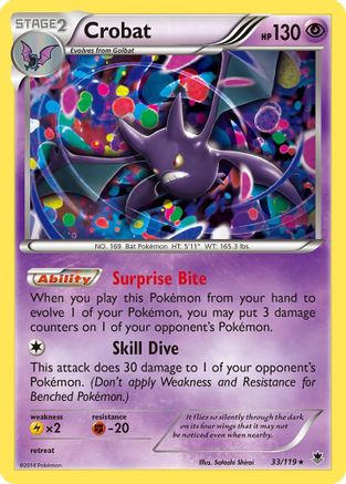 Crobat (33) Reverse Holofoil - XY Phantom Forces