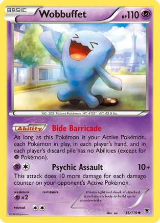 Wobbuffet (36) Reverse Holofoil - XY Phantom Forces