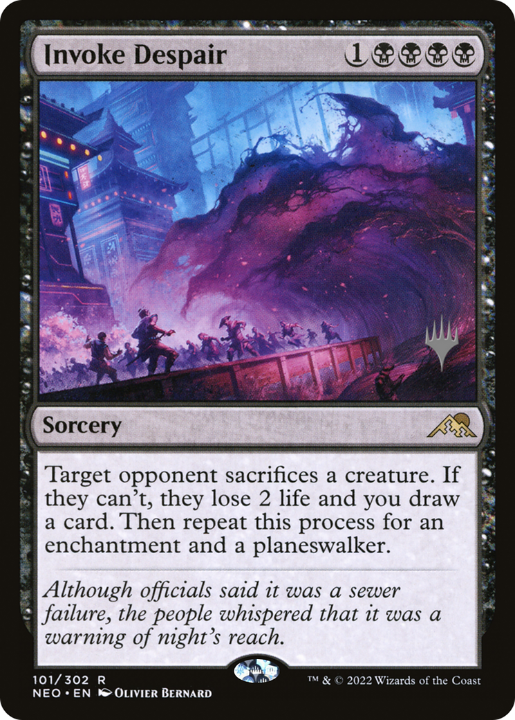 Invoke Despair (101p) - Kamigawa: Neon Dynasty Promos