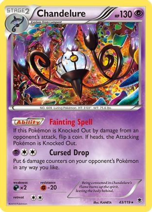 Chandelure (43) Holofoil - XY Phantom Forces