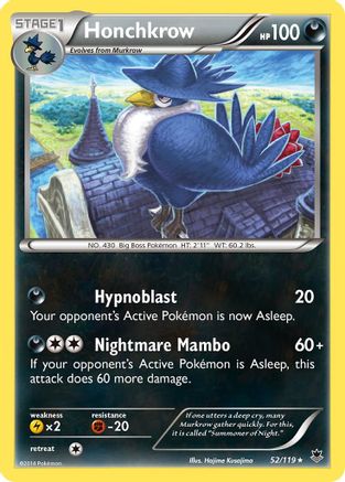Honchkrow (52) Reverse Holofoil - XY Phantom Forces