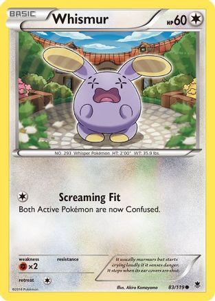 Whismur (83) Reverse Holofoil - XY Phantom Forces